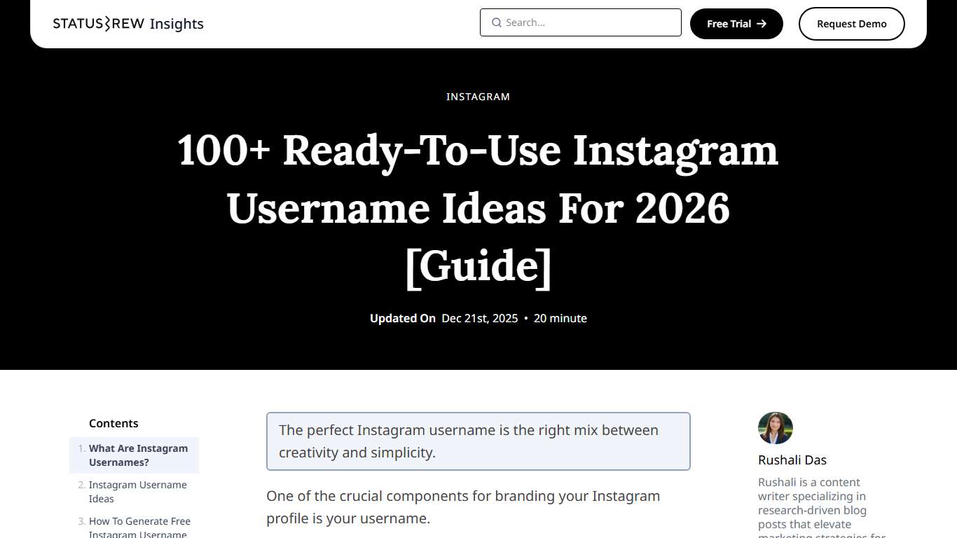 100+ Ready-To-Use Instagram Username Ideas For 2026 [Guide]